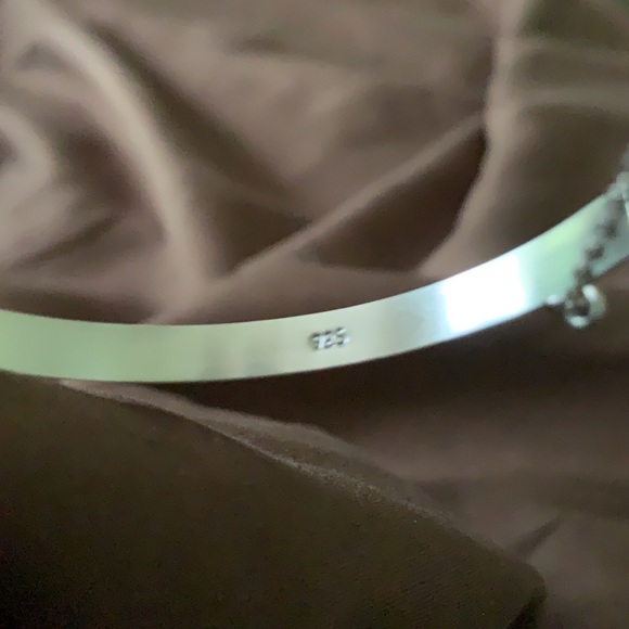 925 Sterling etched dainty bracelet - Picture 4 of 6